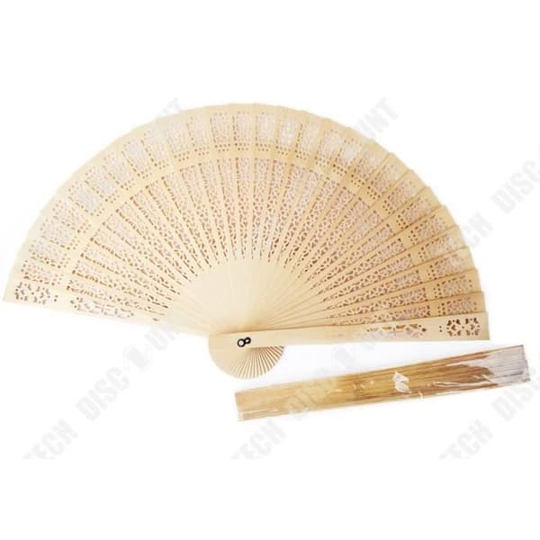 TD® Set med 10 träfläktar Tillbehör Kvinnor Snygg Modern Trend Asiatisk Gör Vindkvällar Tyg Bambu Stora fester
