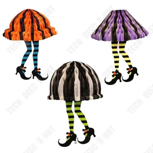 TD® Halloween Dekorationspapper Hängande 3st 19*30cm Skräckdekoration Vikbar för förvaring Lämplig för Halloween