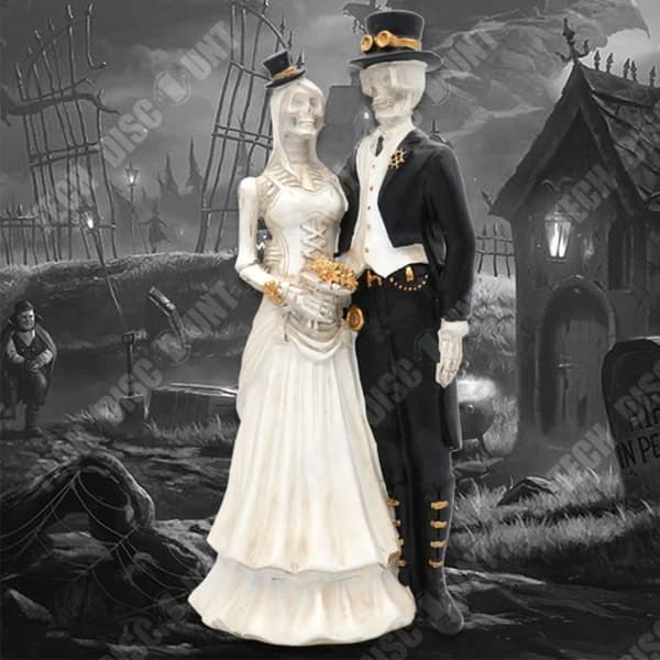 TD® Halloween Skeleton Ornament 13*28cm Fint hantverk Bröllopsskelett Lämpligt för Halloween-dekoration