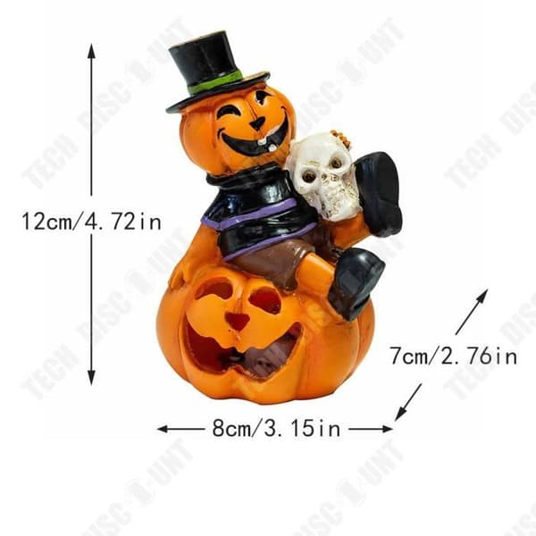 TD® Halloween Pumpafanor 2pcs 8*7*12cm Skelettornament Färgglad Blitz Passar för Halloween-dekoration