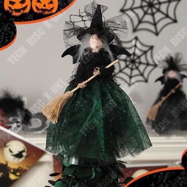 TD® Ghost Festival Witch Doll, Halloween Star Top Tree Decoration, Desktop Decoration, Doll Ornament