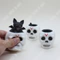 Miniatyrbild 2 av 4: TD® 3st Skrämmande dödskalleleksaker Skelettfladdermus Creative Simulation 6cm*6cm*5,7cm Skrämmande Halloween-dekoration