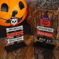 Miniatyrbild 3 av 4: TD® Trä Halloween-plakettdekoration 3st 8*4*14,5cm Trafikskylt Atmosfärdekoration Halloween-dekoration