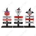Miniatyrbild 1 av 4: TD® Trä Halloween-plakettdekoration 3st 8*4*14,5cm Trafikskylt Atmosfärdekoration Halloween-dekoration