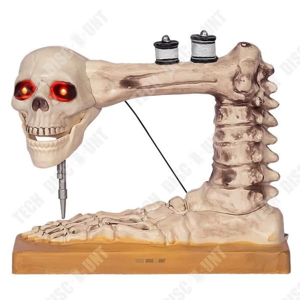 TD® Ghost Symaskin 30,7*26,5*11cm Ljus- och ljudtrådbunden röstaktivering Halloween dekoration rekvisita