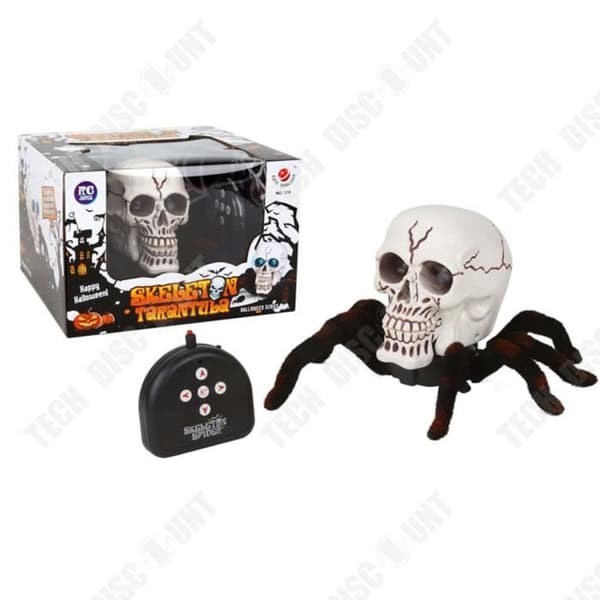TD® Spider Skelettleksaker Trådlös fjärrkontroll Elektriskt Skelett Creative Svarta Skrämmande Leksaker Halloween-dekoration