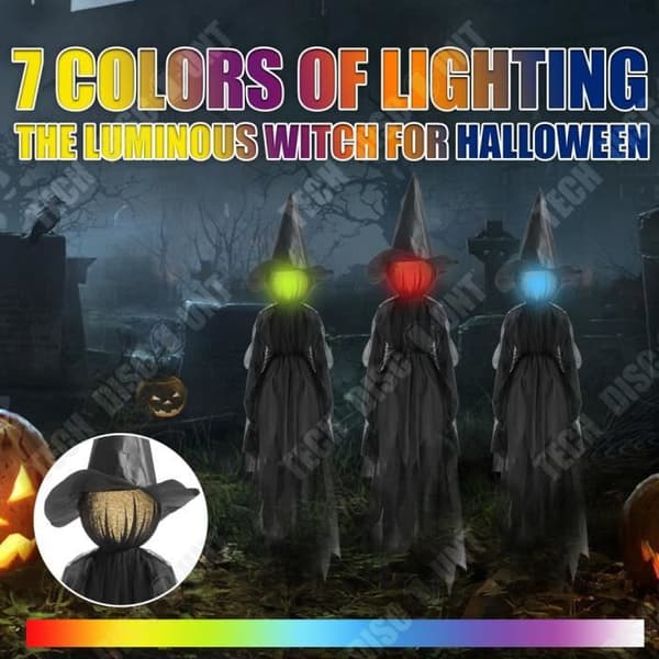 TD® Halloween dekoration halloween röststyrning hand i hand häxa atmosfär layout dekoration belysning rekvisita