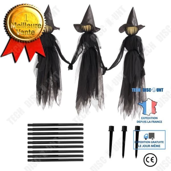 TD® Halloween dekoration halloween röststyrning hand i hand häxa atmosfär layout dekoration belysning rekvisita