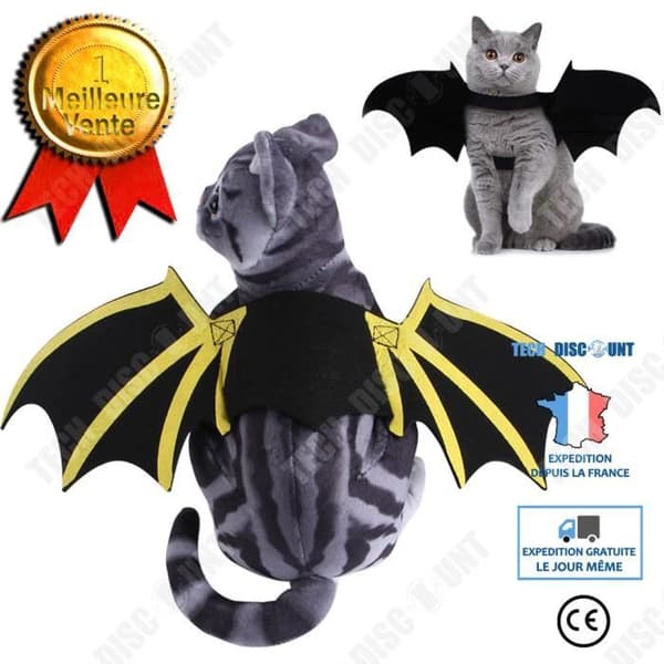 TD® Halloween dekoration husdjur Halloween Bröst och rygg Hund Dräkt Katttryck Bat Wings