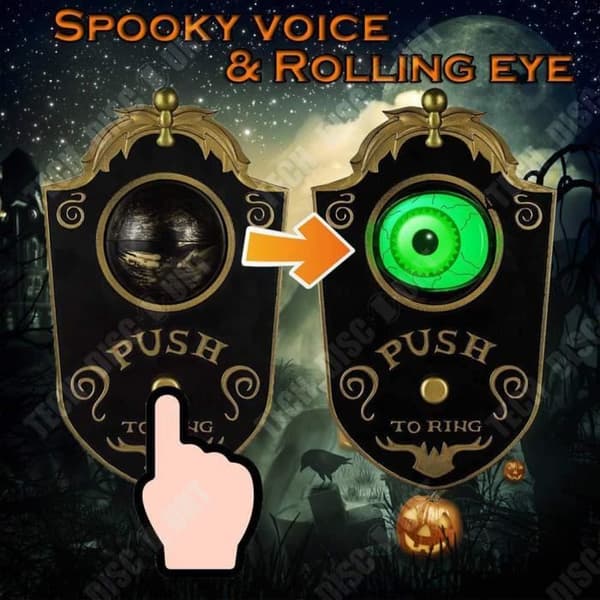 TD® Halloween dekoration enögd dörrklocka rekvisita spökfestival utomhus trick leksaker parodi högt spököga dörrklocka