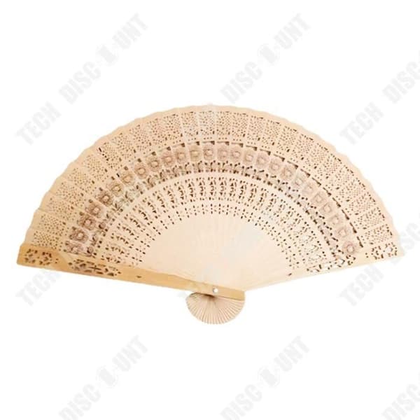 TD® Set med 10 Träfläkttillbehör Dammode Modern Trend Festtyg Bambu Stor Festtygfläkt