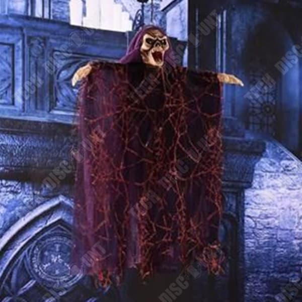 TD® Halloween Decoration Ghost Prop Röststyrd - Hanging Skull Voice Control Decoration - Alloween Deco Costume