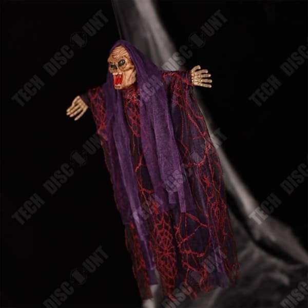 TD® Halloween Decoration Ghost Prop Röststyrd - Hanging Skull Voice Control Decoration - Alloween Deco Costume