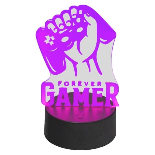 MECHARITE - 3D Lampe - FOREVER GAMER Svart, Grön