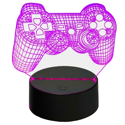 MECHARITE - Gaming 3D Lampe - Controller Svart, Blå