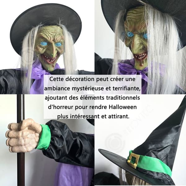 INN Halloween-dekorationer 170 cm Halloween-häxa Spökhus-scen Dekoration Hängande festdekoration