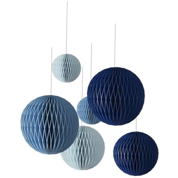 P'TIT Clown re22595 - Set med 6 blåa håliga bollar