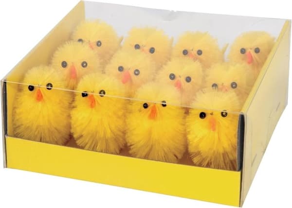 'P'TIT Clown re23841, 12-pack mini kycklingar 4cm Påskdekoration'