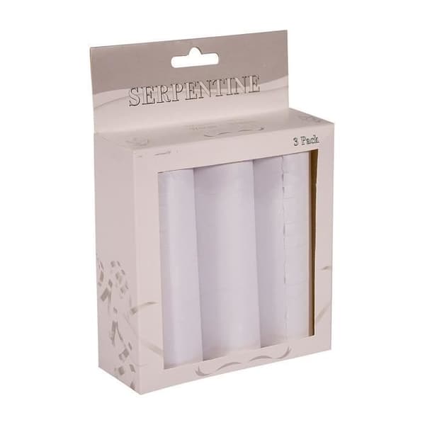 Streamers - Festdekoration - Vit - Set med 3 - 4m - Essential Style