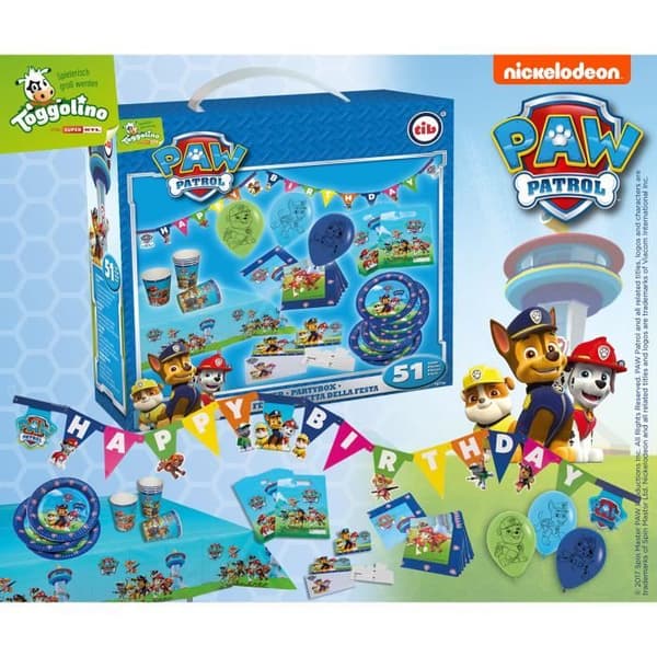 Festuppsättning - Paw Patrol - Tib - 51 delar - Blå - För barn - Bästa dekoration för födelsedag