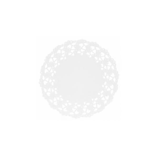 BNP - Genombrutna runda spetsdukar Ø 11,5 cm vit - 250 st Vit