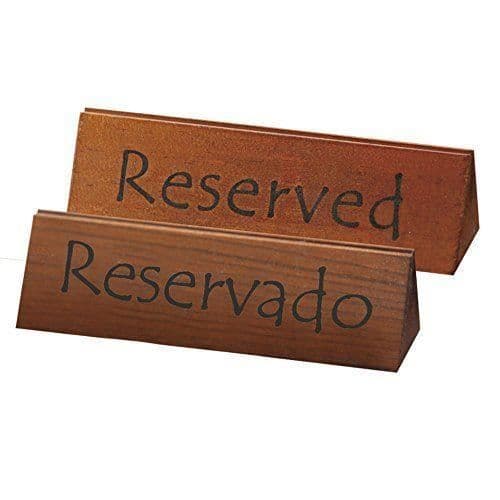 Garcia de pou Tallrikar -quotReservado/Reserved-quot 15X4,4X4,4 Cm Trä - 10 enheter - 211,52