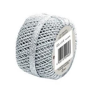 Dekorativ snöre - Susy kort - Cordonnet - Silver - (l)1mm x (l)20m