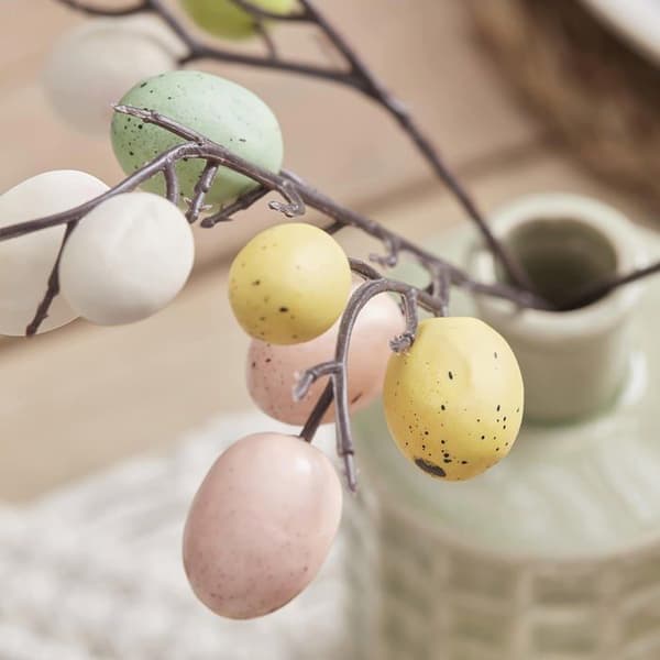 Ginger ray - EGG-223 - Äggcitering Set med 5 påskstjälkar och spräckliga ägg Flerfärgad En storlek