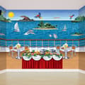 Miniatyrbild 4 av 4: Beistle - 52028 - 1-pack kryssningsskepp däck bakgrund, 4-fot med 30-fot