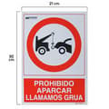 Miniatyrbild 1 av 2: Cartel Prohibido Aparcar Llamamos Grua 30x21