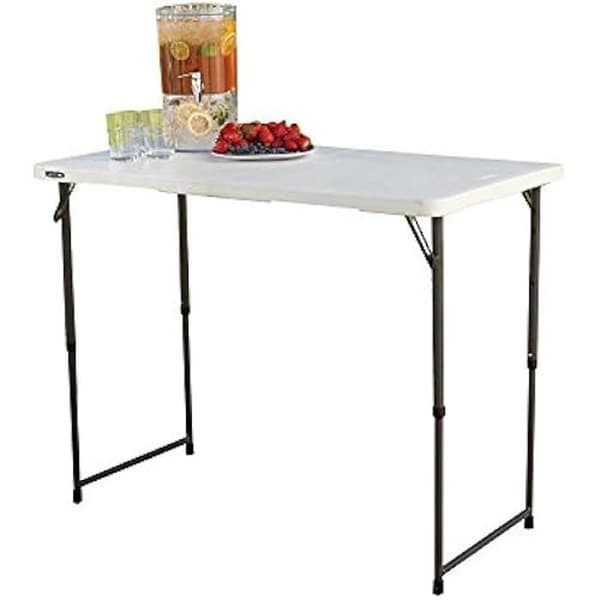 Fällbord - Livstid - 122 x 61 cm - Flerfärgad - Perfekt för camping och trädgård - Blandat