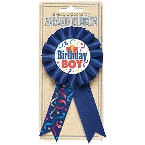 Amscan International Boy's Birthday Ribbon Award - 21153.439999999999