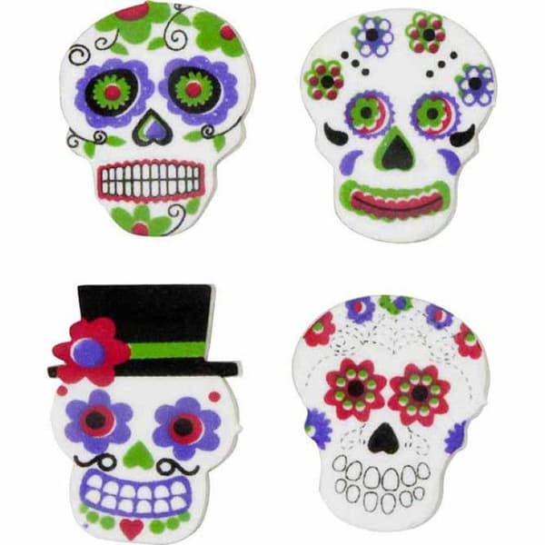 Mossklistermärken Toad av döden Santa muerte 4 cm 12 stycken