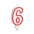 Miniatyrbillede 2 af 2: Stearinlys Fødselsdag Tal 6 (12 enheder)