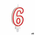 Miniatyrbillede 1 af 2: Stearinlys Fødselsdag Tal 6 (12 enheder)