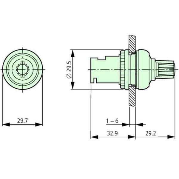 Eaton 232232 M22S-R4K7 Roterande potentiometer Mono 0.5 W 4.7 kΩ 1 st