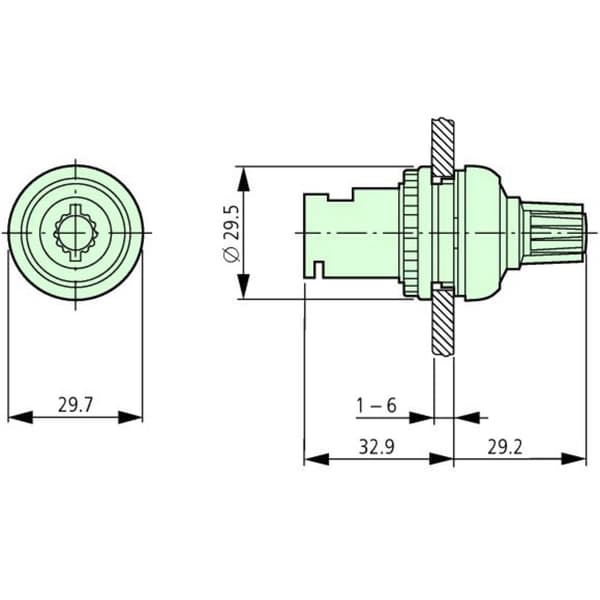 Eaton 232234 M22S-R47K Roterande potentiometer Mono 0.5 W 47 kΩ 1 st