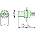 Miniatyrbild 4 av 4: Eaton 232234 M22S-R47K Roterande potentiometer Mono 0.5 W 47 kΩ 1 st