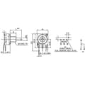 Miniatyrbild 3 av 4: Alpha 63250-01600/B1K APM6B1KM Roterande potentiometer Mono 200 mW 1 kΩ 1 st