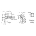Miniatyrbild 3 av 3: Alpha RV16A01F20KB10KM RV16A01F20KB10KM Roterande potentiometer Stereo 0.2 W 10 kΩ 1 st