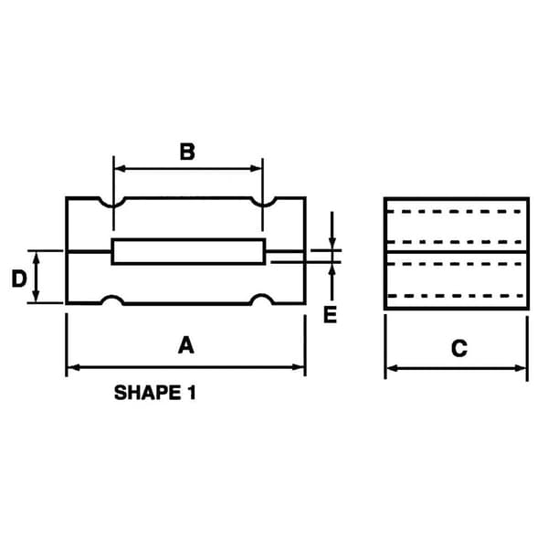 Richco RFP1-20-25-A5 RFP1-20-25-A5 Ferritkärna platt 175 Ω (L x B x H) 38 x 25.4 x 12.7 mm 1 st
