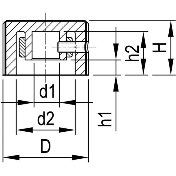 OKW A1432261 A1432261 Vridknapp Aluminium (Ø x H) 32.8 mm x 14.4 mm 1 st