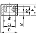 Miniatyrbild 3 av 3: OKW A1438261 A1438261 Vridknapp Aluminium (Ø x H) 38.9 mm x 16 mm 1 st