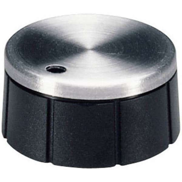 OKW A1321260 A1321260 Vridknapp Aluminium, Svart (Ø x H) 21 mm x 10 mm 1 st