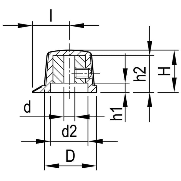 OKW A1313540 A1313540 Vridknapp Svart (Ø x H) 20 mm x 15.4 mm 1 st