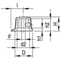 Miniatyrbild 2 av 2: OKW A1313540 A1313540 Vridknapp Svart (Ø x H) 20 mm x 15.4 mm 1 st