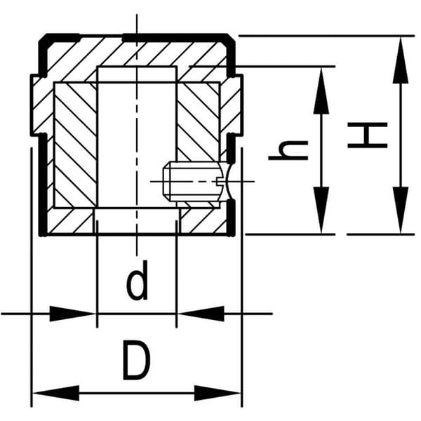 OKW A1416449 A1416449 Vridknapp Aluminium (Ø x H) 15.9 mm x 15 mm 1 st
