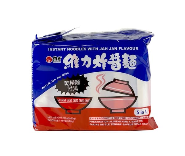 Snabbnudlar Jah Jan Smak 90gx5Påse/Packet WeiLi TW