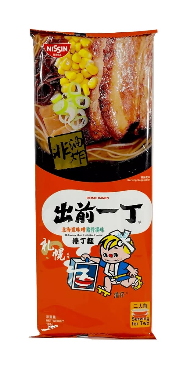 Snabbnudlar Hokkaido Miso Tonkotsu 181g Nissin  Kina