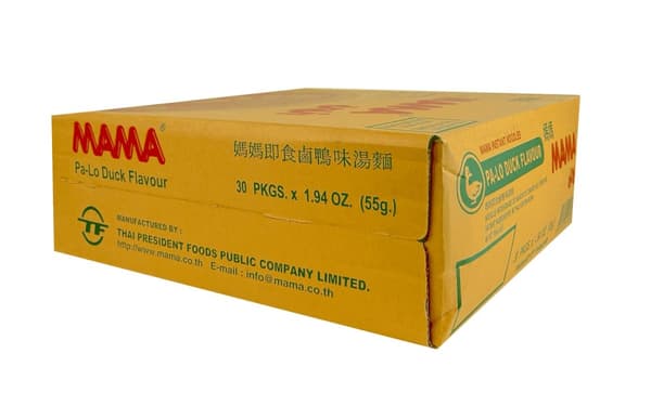 Snabbnudlar Pa-Lo Anksmak 55gx30st/Låda  Mama Thailand